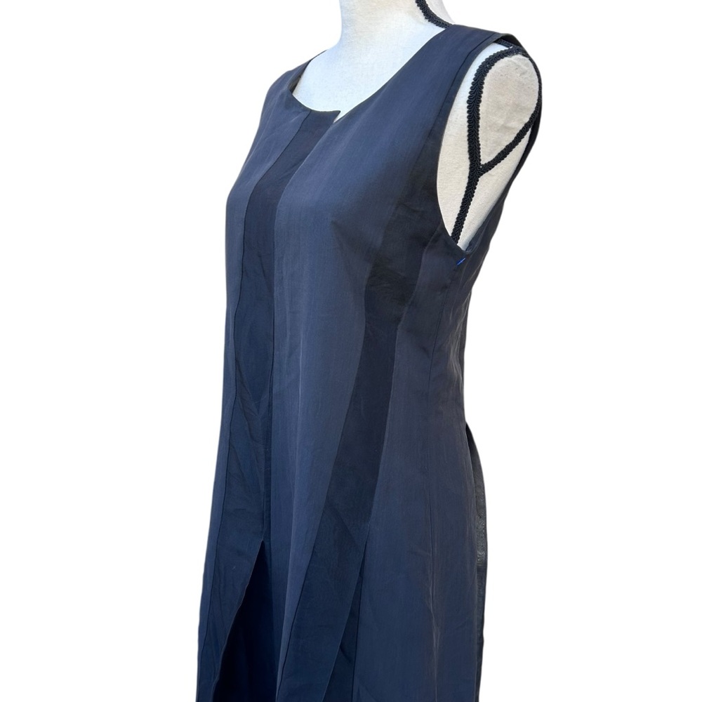 DEMOO Parkchoonmoo Silk Organza Panel Midi Dress Minimalist Black Sz M | 42 - Picture 6 of 17